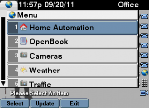 My Cisco IP Phone Services Menu